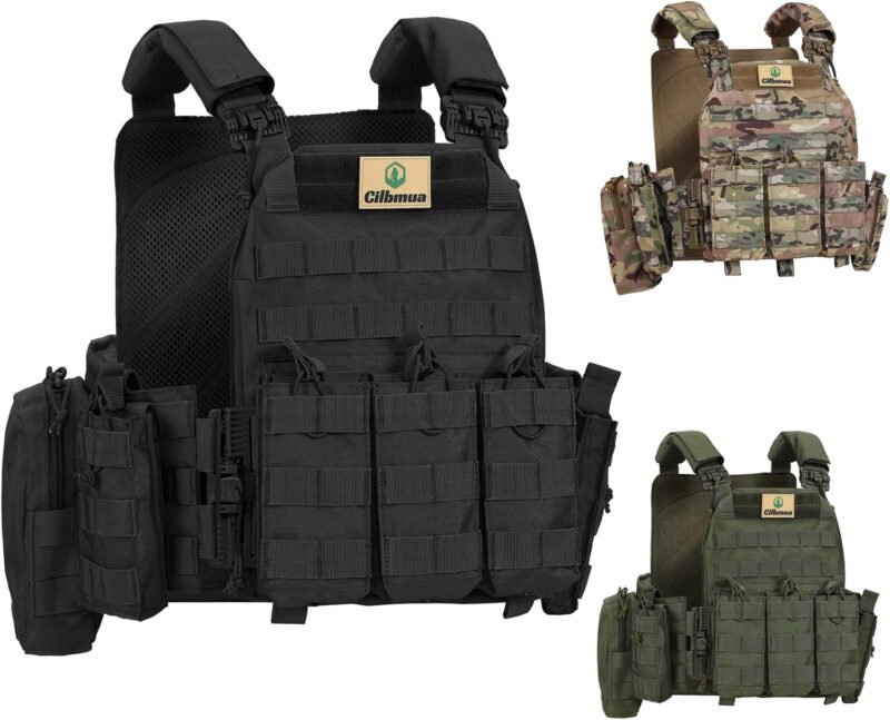 Tactical Vest Quick Release for Men Outdoor Molle  Vests Adjustable Breathable Weighted Gear for CS/Training