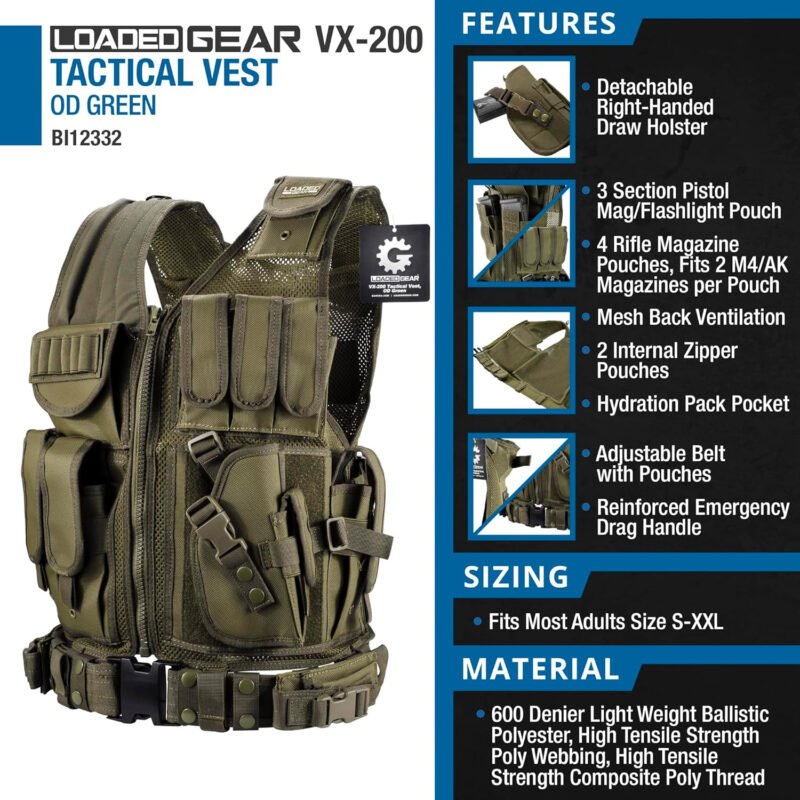 Barska Loaded Gear VX-200 Right Hand Tactical Vest
