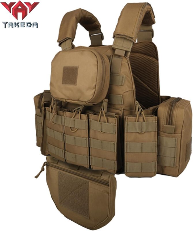 YAKEDA Outdoor Removable CS Training Vest, Molle Breathable Training Quick Adjustable Game Vest