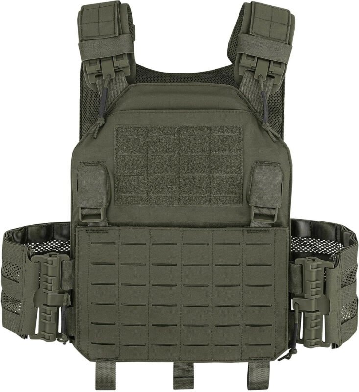 PETAC GEAR Laser-Cutting Vest for Men Cosplay — Quick Release Modular Lightweight MOLLE Weighted Training Vests.