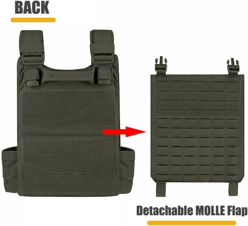 PETAC GEAR Laser-Cutting Vest for Men Cosplay — Quick Release Modular Lightweight MOLLE Weighted Training Vests.