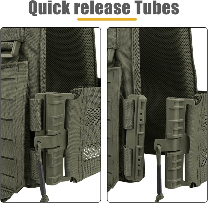 PETAC GEAR Laser-Cutting Vest for Men Cosplay — Quick Release Modular Lightweight MOLLE Weighted Training Vests.