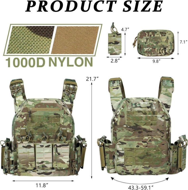 Tactical Vest for Men Weighted Vest Fully Adjustable Outdoor Training Gaming Vests…