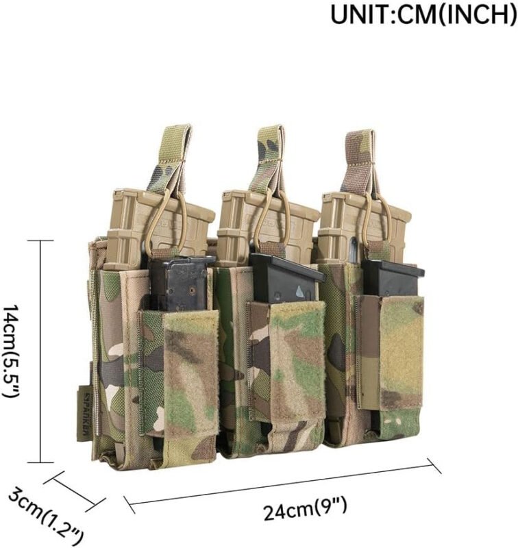 EXCELLENT ELITE SPANKER Open-Top Single/Double/Triple Molle Mag Pouch for M4 M14 M16 AK AR Elastic Rifle Magazines for Pistol Mag Pouch