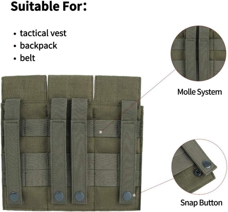 EXCELLENT ELITE SPANKER Tactical Molle Single/Double/Triple Mag Pouch for M4 M14 M16 AR15 AR10 G36 Magazine Holds 2 Mags