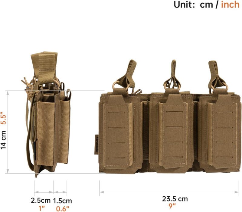 EXCELLENT ELITE SPANKER Tactical Open-Top Single/Double/Triple Molle Mag Pouch for Pistol Mag Pouch Tactical Bag Accessories Holder