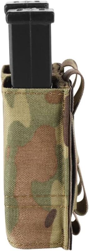 KRYDEX Single/Double Pistol Mag Pouch, Nylon Magazine Pouch 9mm with Quick Release Magazine Pouch Insert