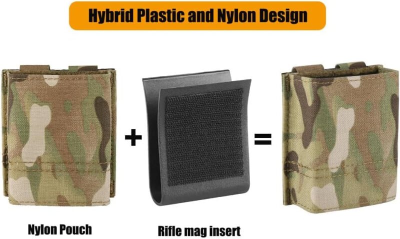 KRYDEX 5.56 Magazine Pouch,MOLLE Mag Holder with Quick Release Magazine Pouch Insert