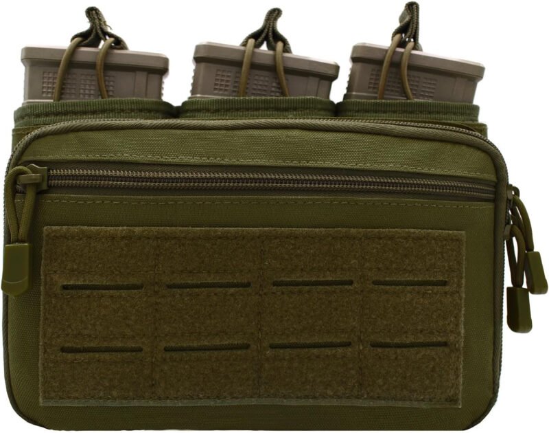 Tactical Mag Admin Pouch Molle Mag Pouch, Open Top Single/Double/Triple Magazine Pouch Holder Carrier for M4 M16 AK AR Glock M1911 92F 9mm Molle Utility Tool Pouch Medical EMT Organizer