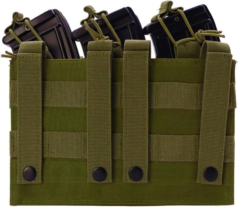 Tactical Mag Admin Pouch Molle Mag Pouch, Open Top Single/Double/Triple Magazine Pouch Holder Carrier for M4 M16 AK AR Glock M1911 92F 9mm Molle Utility Tool Pouch Medical EMT Organizer