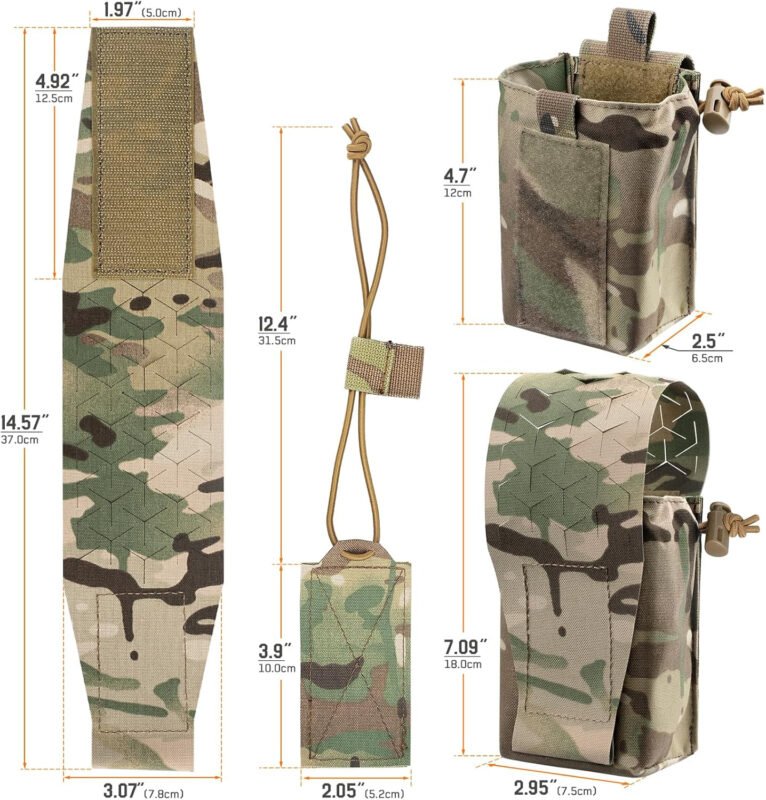 WYNEX MOLLE Double Mag Pouch, Small Tacical GP Mags Holder Compact Radio Pouches Utility EDC Pouch Organizer for Vest/Belt