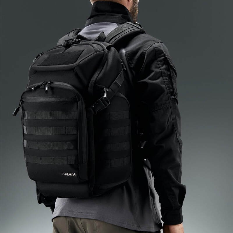 Tactical Backpack Military Molle Bag Army Rucksack Outdoor Daypack Water Resistant 2 Day Assault Pack Medium 32L (Black)