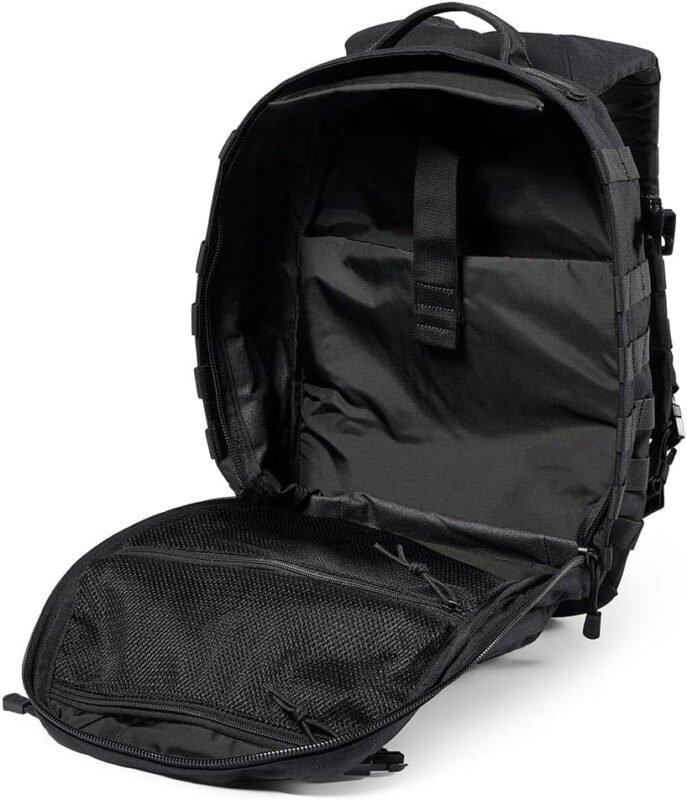 5.11 Tactical Backpack – Rush 12 2.0 – Military Molle Pack, CCW with Multiple Compartments, 24 Liter, Small, Style 56561, Black
