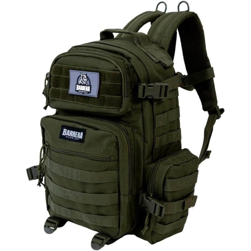 BARRERA warriors- 25l Tactical Backpack -Military Gear- Small travel Backpack Men-Molle Backpack- tactical laptop bag – outdoor backpack – Small assault pack (Army green 25l)