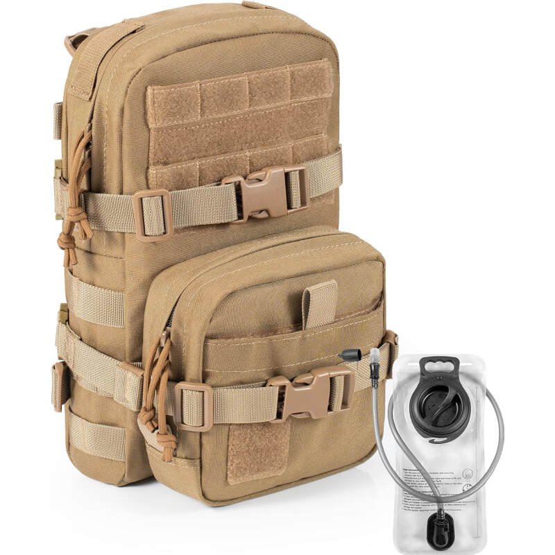 Tactical Small MOLLE Hydration Pack Outdoor Water Bladder Carrier Pack for Vest Backpack