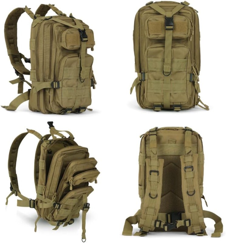 Gorilla Paks™ Small 30L Military Tactical Backpack MOLLE Rucksack Daypack (Tan)