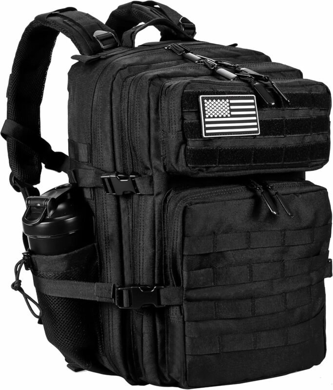 LHI Military Tactical Backpack for Men and Women 45L Army 3 Days Assault Pack Bag Large Rucksack with Molle System