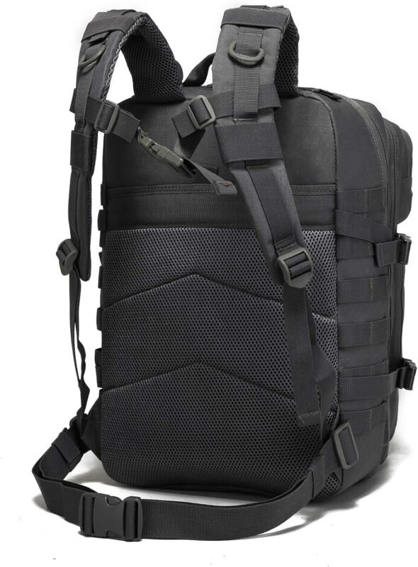 Tactical Backpack for Men Bug Out Bag Army Pack Rucking Backpacks 45L MOLLE Military 3 Day Hiking Rucksack (Black)