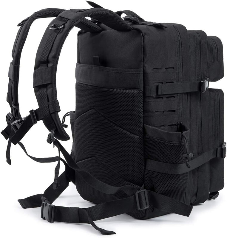 QT&QY 25L/35L/45L Military Tactical Backpack For Men Molle Daypack 3 Day Bug Out Bag Hiking Rucksack With Bottle Holder