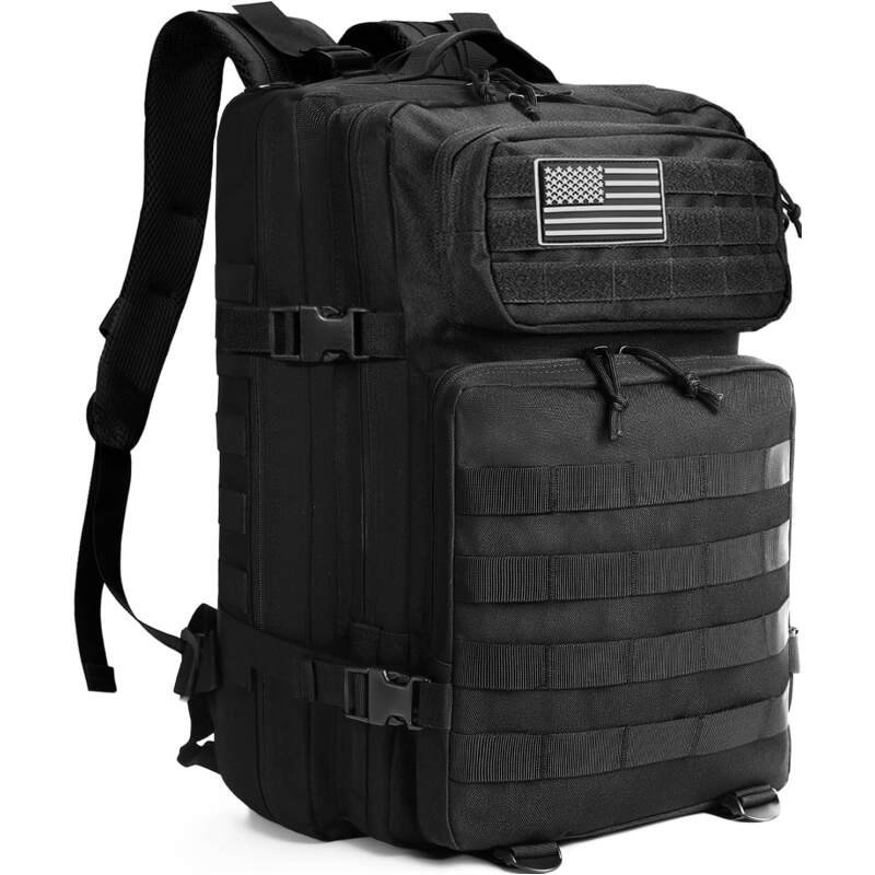 Military Tactical Backpack for Men 45L Molle Army 3 Days Assault Pack Bug Out Bag Water Resistant and Hiking Treeking Rucksack