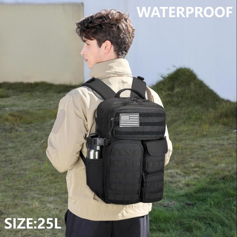 Wotony Men’s Tactical Backpack – Military waterproof backpack with multiple pockets and tactical gear for the outdoors