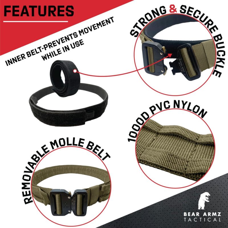 Battle Belt V2 – Molle Riggers, Duty and Inner Belt For Military, Range and Training Applications