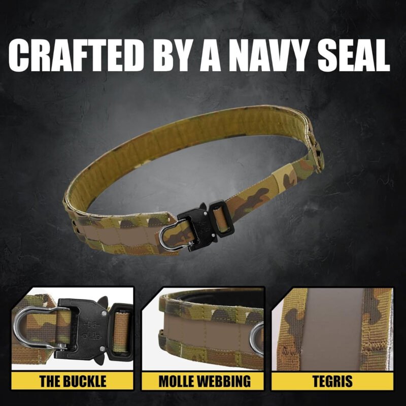TEGRIS BATTLE BELT | Navy SEAL Designed, Tested & Guaranteed | Heavy Duty Tactical & Molle Gear