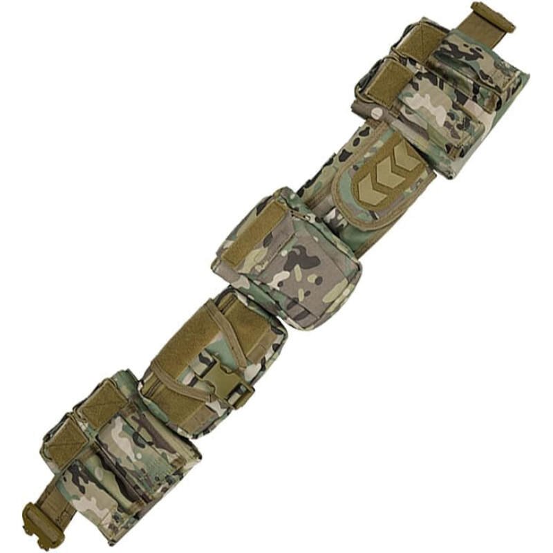 Tactical Battle Belt with Quick Release & Accessory Pouches – 7 in 1 Duty Belt for Men