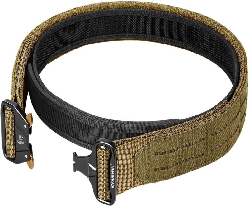 FAIRWIN Tactical Belt, Battle Belt, MOLLE Belt Quick Release Rigger Belt 2 Inch Tactical Heavy Duty Carry Belt