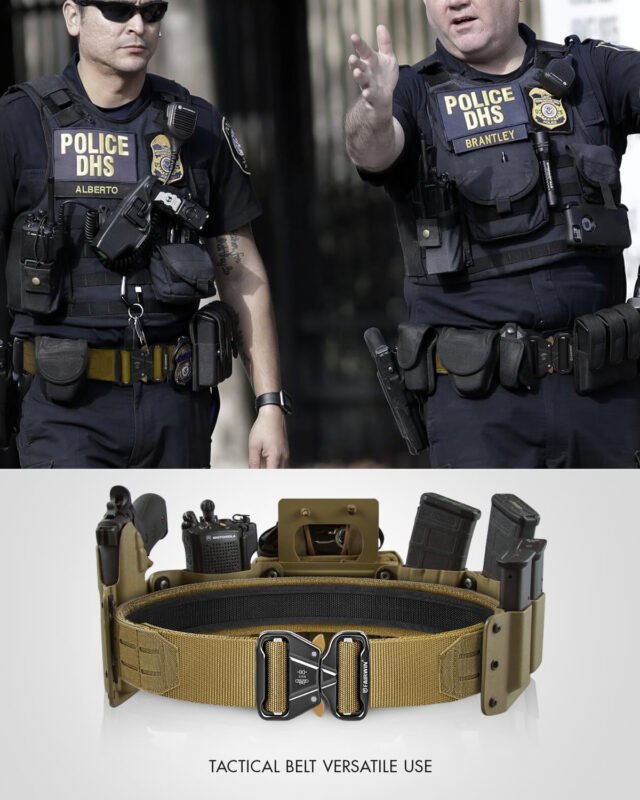 FAIRWIN Tactical Belt, Battle Belt, MOLLE Belt Quick Release Rigger Belt 2 Inch Tactical Heavy Duty Carry Belt
