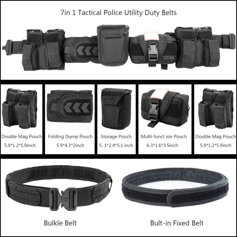 GZ XINXING Tactical Battle Belt Law Enforcement Tactical Duty Belts  Utility Belt with Accessories Pouches