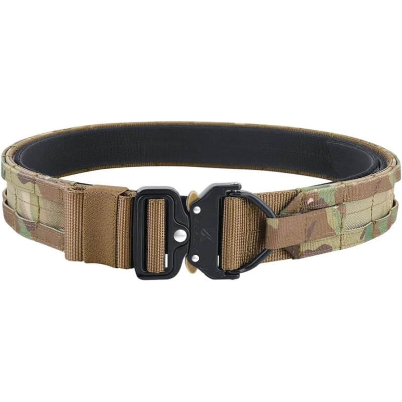 KRYDEX Quick Release Gun Belt 1.75 Inch MOLLE Inner &Outer Tactical Battle Belt with D Ring