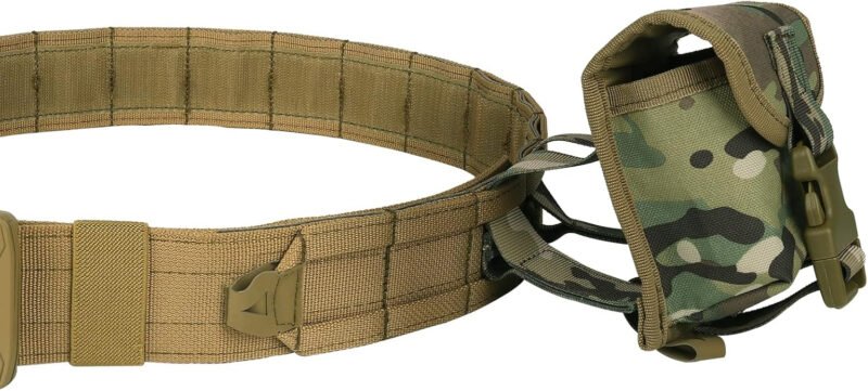 Tactical Belt Battle Law Enforcement Molle  Duty Belt Quick-Release with Pouches 8 in 1
