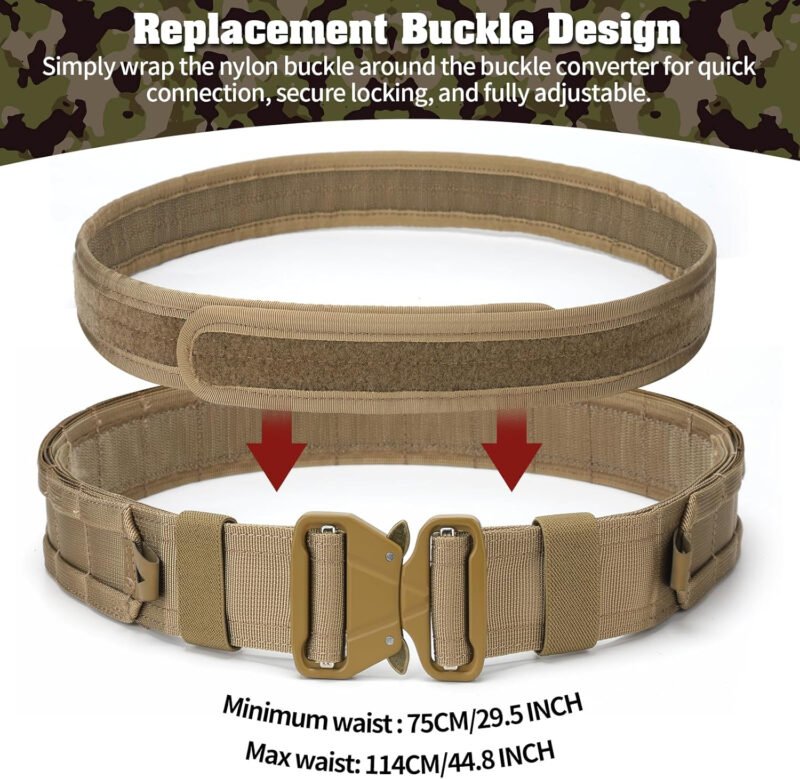TWS 5 in 1 Quick Release Tactical Combat Heavy Duty Belt For Battle