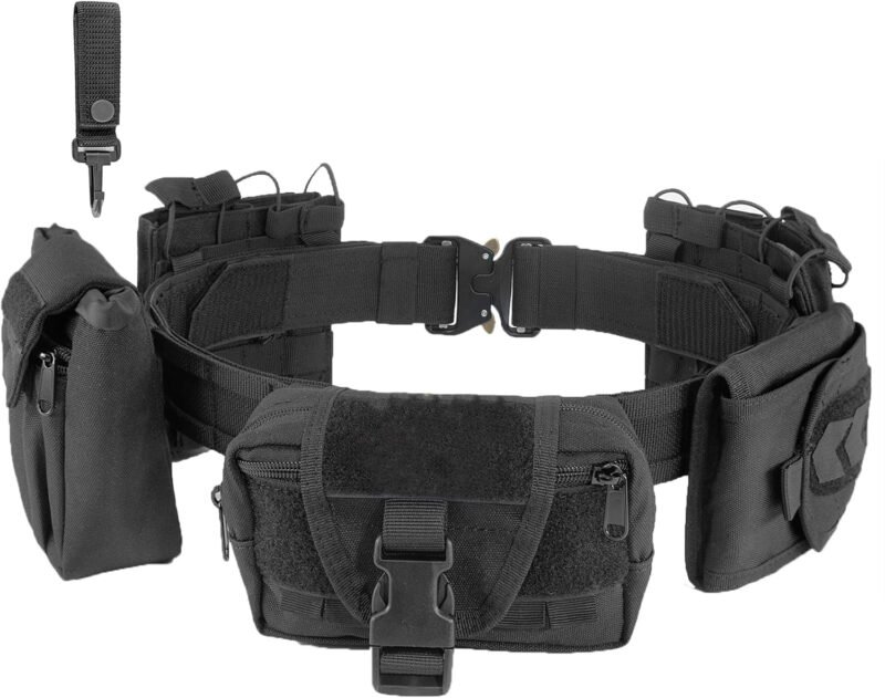 Tactical Battle Belt Set 7pcs Combat Duty Belt Law Enforcement Utility Belt  Police Military Belt with