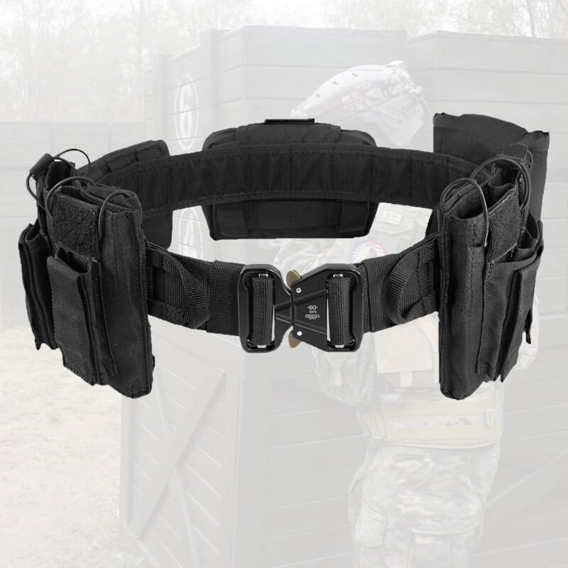 Tactical Battle Belt Set 7pcs Combat Duty Belt Law Enforcement Utility Belt  Police Military Belt with