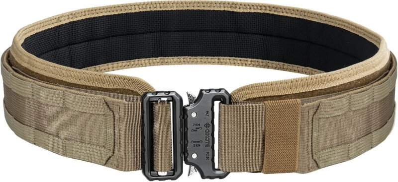 AIKATE Tactical Molle Battle Belt – Quick Release Rigger Combat Belt 1.75″/2.25″ Inner & 2.0″ Outer Heavy Duty