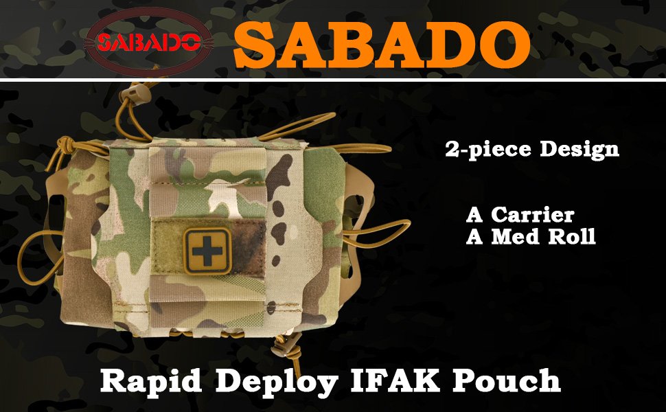 Rapid/Quick Deploy First Aid Kit Pack Tactical IFAK Pouch Two-Piece System
