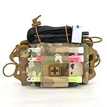 Rapid/Quick Deploy First Aid Kit Pack Tactical IFAK Pouch Two-Piece System Med Roll Carrier Hypalon