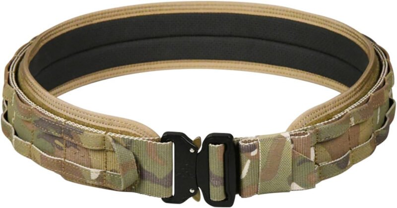 3 Layer Tactical Belt 1.75 inch – Quick Release Padded Molle System for Men 1000D Nylon Webbing Alloy Buckle Utility
