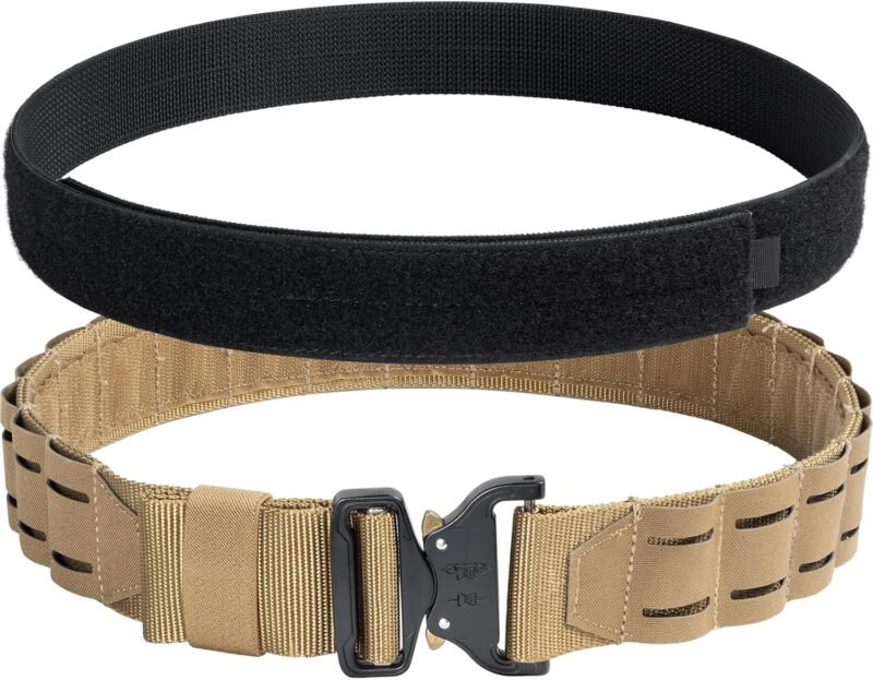 VISMIX Tactical Belt Battle Belt, Quick Release Buckle 2″ MOLLE Gun Belt with 1.5″ Inner Belt for Shooting Hunting