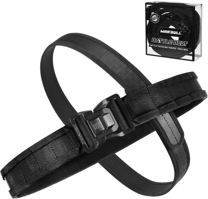 WarBull Tactical Battle Molle Belt, 2” Quick Release Gun Belt w/Secure Locking, 1.57” EDC Inner Belt, Duty Combat Belt