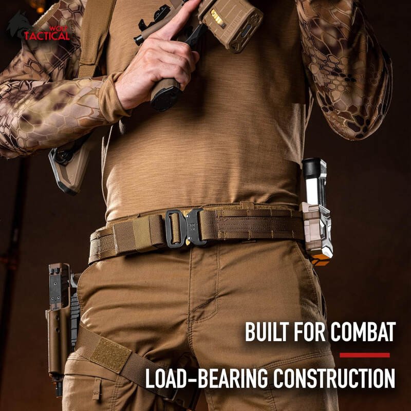 WOLF TACTICAL Molle Duty Belt – Duty Belts Law Enforcement Battle Belts Tactical Gun Belt 1.75” Quick Release Combat Belt