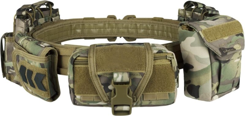YAKEDA Tactical Duty Belt Law Enforcement Police Utility Belt With Pouches 7 in 1