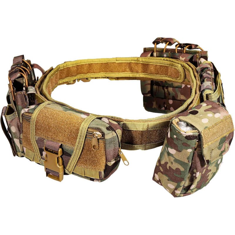 YAKEDA Tactical Duty Belt Law Enforcement Police Utility Belt With Pouches 7 in 1