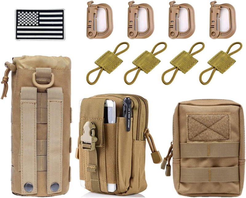3 Pack Molle Pouches,Utility Tactical Pouches and Tactical Bag Attachments
