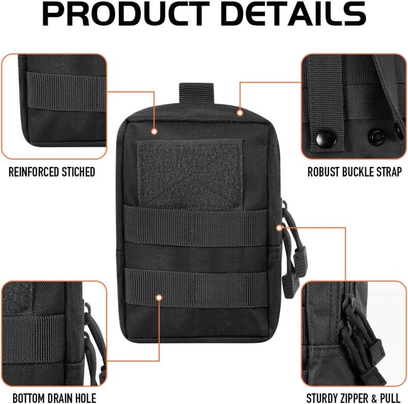 Gogoku 4-Pack Molle Pouch Tactical Molle Pouches Compact Utility EDC Waist Bag Pack
