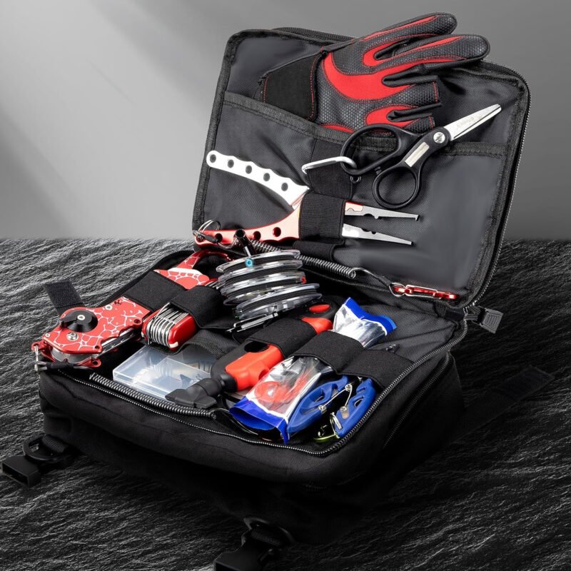 Jueachy Tactical Molle Pouch Large Admin Bag Utility Tool Pouches Molle Attachment EDC Pouches Expandable Molle Accessories Organizer Medical Pocket U.S.A Patch Included