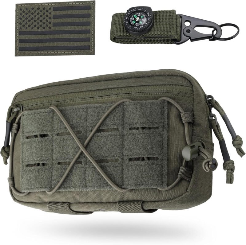 WYNEX Tactical Molle Admin Dump Pouch, Molle Pouches for Vest Utility EDC Pouch Bag Dual-Purpose Sub Abdominal Dangler Drop Pouch with Molle Loop Back Strap