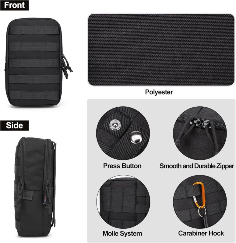 Mardingtop Molle Tactical Utility Pouch, EDC Admin Pouch Bag, Molle Attachment Military Modular Attachment
